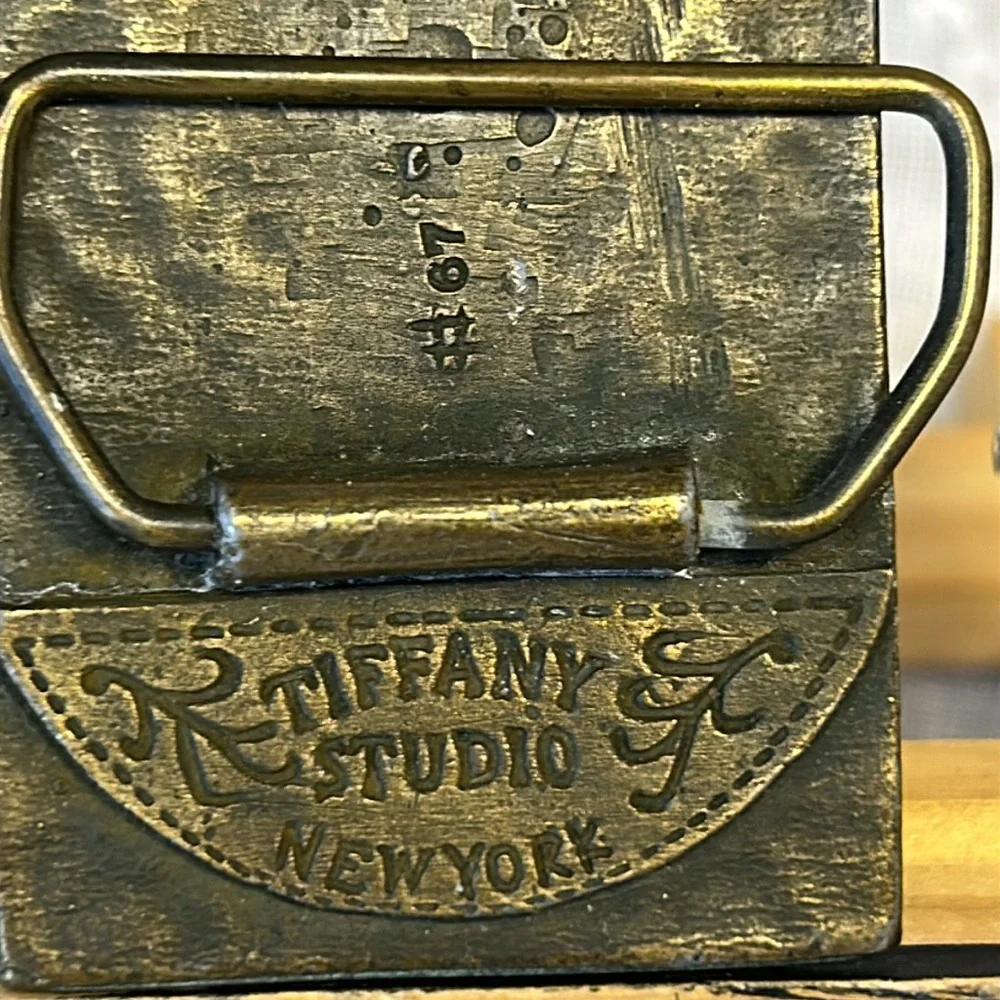 Tiffany Studios New York firefighter belt buckle vintage